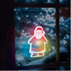 Decoraţie de Crăciun cu LED RGB - autocolant - model Moş Crăciun