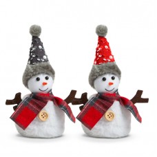 Decorațiuni de Crăciun cu om de zăpadă - 19 cm - 2 tipuri 