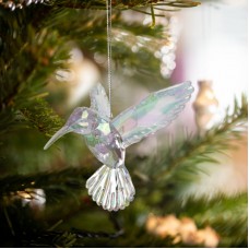 Ornament de Crăciun - pasăre colibri acrilică - 95 x 100 x 65 mm