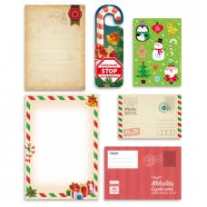 Set de scrisori către Moș Crăciun - 12 bucăți 
