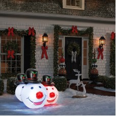 Cap de om de zăpadă gonflabil - cu LED roșu / albastru 